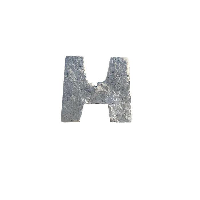 Poteau beton intermédiaire pour cloture gris 12x12cm