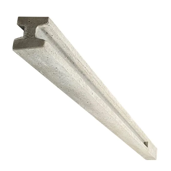 Poteau beton intermédiaire pour cloture gris 12x12cm
