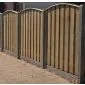 Clôture bois béton 200x190cm 21pl en arc (set)