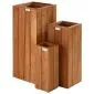 Jardiniere bois dur carré 70x30x30cm